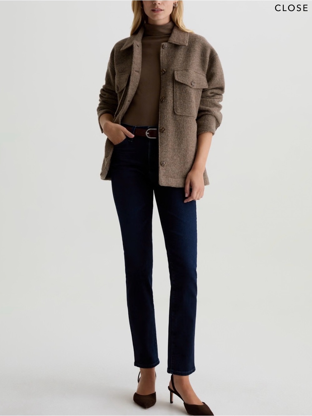 AG Mari high-rise Dark Blue Straight-Leg Jeans -